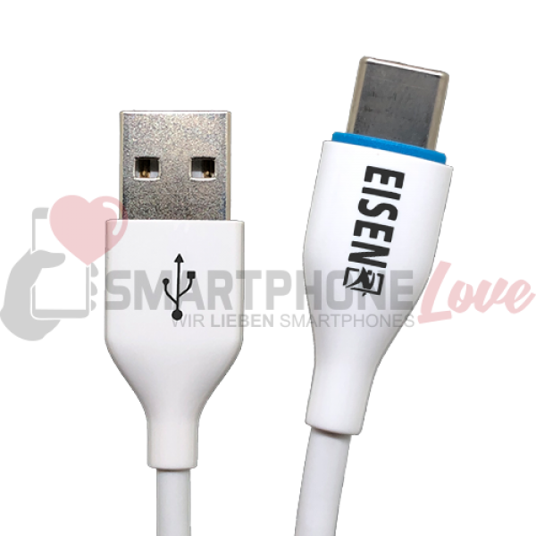 Eisenz USB to Typ-C 2,4A Fast Charging Kabel 3m Nylon schwarz